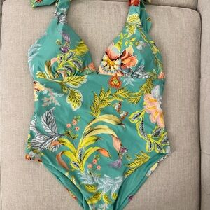 OndadeMar Green and Yellow One Piece Swimwear